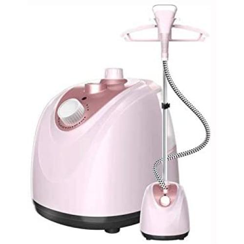 HWZXBCC Hanging Ironing Machine, Portable Vertical Mini Electric Clothes Steamer Hand-Held Steam Iron Wrinkles Remover Travel Home Office Fast Heat-Up,Pink(Color : Pink)