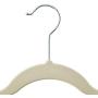 Inspired Living by Mesa Inspired Living Velvet Non-Slip Heavy Duty (25 Pack) Better Quality Holds Up to 22 Lbs-Each is 2.8 Oz / .20" Thick in Ivory/Silver suit-clothes-hangers, (