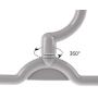 WAXT Hangers Pack of 4 Clothes Pants Hangers 5 Layers PP Pant Slack Hangers Closet Storage Organizer Gray Non-Slip Suit Hangers (Color : Gray, Size : 3335cm)