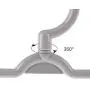 WAXT Hangers Pack of 4 Clothes Pants Hangers 5 Layers PP Pant Slack Hangers Closet Storage Organizer Gray Non-Slip Suit Hangers (Color : Gray, Size : 3335cm)