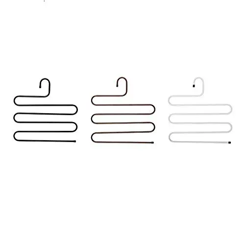 WZP Hanger Multi-Functional Pants Hanger,S-Type Multi-Layer Household Wardrobe Storage Scarf Rack Drying Rack Drying Rack Hanger Iron Art/C WZP Hanger Multi-Functional Pants Hanger,S-Type Multi-Layer Household Wardrobe Storage Scarf Rack Drying Rack Drying Rack Hanger Iron Art/C