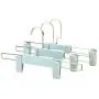 Yijiang Beautiful and Lightweight Adjustable Clips Hangers Plastic Clothes Coat Garment Trouser Telescopic Plastic Hangers (Color : Green)