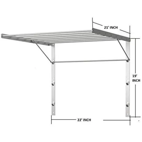 Ikea Stainless Steel Wall Mounted Laundry Drying Rack, Silver