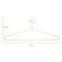 Jetdio 17.7 inch Strong Metal Wire Hangers Clothes Hangers, Coat Hanger, Standard Suit Hangers, Metal Hangers, 30 Pack, Gold
