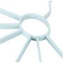 5 Ring Hole Tie Belt Clothes Hanger Necktie Scarf Holder Storage Rack Closet Organizer Space Saving Holder 5pcs Random Color