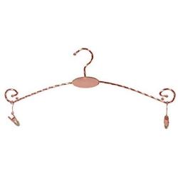 Pack of 5 Underwear Rack with Metal Iron, Children Clothes Hangers, Hangers with Clips for Bra Socks Panties Lingerie Shop Display (Rose Gold)