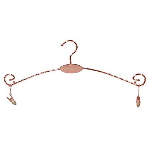 Pack of 5 Underwear Rack with Metal Iron, Children Clothes Hangers, Hangers with Clips for Bra Socks Panties Lingerie Shop Display (Rose Gold) Pack of 5 Underwear Rack with Metal Iron, Children Clothes Hangers, Hangers with Clips for Bra Socks Panties Lingerie Shop Display (Rose Gold)