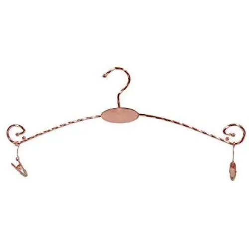 Pack of 5 Underwear Rack with Metal Iron, Children Clothes Hangers, Hangers with Clips for Bra Socks Panties Lingerie Shop Display (Rose Gold)