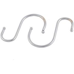 uxcell Stainless Steel S Shaped Pot Pan Clothes Storage Hanger Hook 30 Pcs Silver Tone