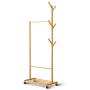 Y.H.Valuable Coat Racks Bamboo Coat Stand Simple Hat Coat Rack Modern Clothes Rack Hall Hanging Rod Bedroom Floor Hanger Clothes Tree Office Entryway Entryway Furniture