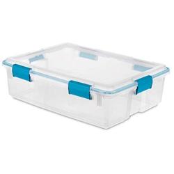 Sterilite 37 Qt Thin Gasket Boxes Clear Storage Bin Containers, 12-Pack | 19314304