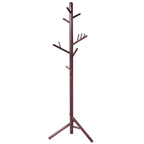 Wood Coat Rack Free Standing, Modern Living Room Bedroom Entryway Multifunction Decorative Coat Hanger Clothes Rail, Coat Hooks for Hanging Clothes Jacket Robes (Color : A)