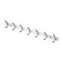 KES SUS 304 Stainless Steel Towel/Coat Hook Rack Rail Shelf with 7 Hooks Robe Hanger Bathroom Storage Organizer Wall Mount, Brushed Finish, AH203H7-2