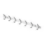 KES SUS 304 Stainless Steel Towel/Coat Hook Rack Rail Shelf with 7 Hooks Robe Hanger Bathroom Storage Organizer Wall Mount, Brushed Finish, AH203H7-2