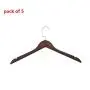 Advanced Solid Wood Toothed Hanger Heavy Duty 5 Pack Coat Hanger Cedar Hangers Antiskid Suit Hangers Wooden Clothes Hanger