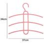10pcs Random Color Plastic Cloth Hanger Space Saver Non-Slip Hook Clothes Holder Drying Rack Clothing Organizer 3 Layers Fish Bone Shaped