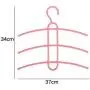 10pcs Random Color Plastic Cloth Hanger Space Saver Non-Slip Hook Clothes Holder Drying Rack Clothing Organizer 3 Layers Fish Bone Shaped