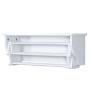 Cypressshop Wall-Mounted Laundry Hangers Foldable Drying Rack Garment Clotheslines Folding Clothes Shelving Unit Towel Laundry Room Storage Shelf White