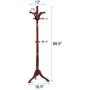 SMART CHOICE AMERICA Redwood Coat Rack Stand Hat Hanger Clothes Holder Umbrella Hook w/Tripod Base for Business Customers and B2B