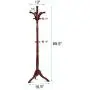 SMART CHOICE AMERICA Redwood Coat Rack Stand Hat Hanger Clothes Holder Umbrella Hook w/Tripod Base for Business Customers and B2B SMART CHOICE AMERICA Redwood Coat Rack Stand Hat Hanger Clothes Holder Umbrella Hook w/Tripod Base for Business Customers and B2B