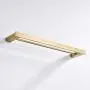 BATHSIR Stainless Steel 24" Double Towel Bar,Brushed Gold Dual Towel Hanger Holder Square Style Wall Mount