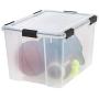 IRIS USA, Inc. UCB-LDD WEATHERTIGHT Storage Box, 74 Quart, Clear