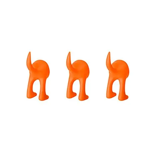 Ikea Set of 3 Dog Tail Hooks Hat Coat Key Wall Mounted Hanger (Orange) Ikea Set of 3 Dog Tail Hooks Hat Coat Key Wall Mounted Hanger (Orange)