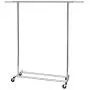 Simple Trending Clothing Garment Rack with Wheels, Extendable & Collapsible, Capacity 150 lbs, Chrome Simple Trending Clothing Garment Rack with Wheels, Extendable & Collapsible, Capacity 150 lbs, Chrome