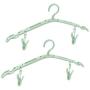 CUTICATE 2 Pack Travel Hangers Folding Hangers with 4 Clips Portable Clothes Hangers, Non-Slip, Lightweight for Home and Travel - Green CUTICATE 2 Pack Travel Hangers Folding Hangers with 4 Clips Portable Clothes Hangers, Non-Slip, Lightweight for Home and Travel - Green