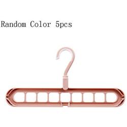 vershine 5Pcs Nine-Hole Clothes Hanger Wardrobe Rotating Storage Bedroom Drying Rack Standard Hangers