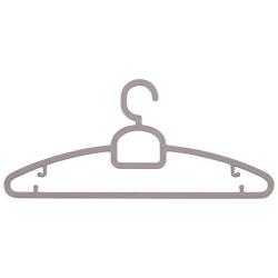 SAASNY Standard Plastic Hangers,[25 Pack] Premium Plastic Hangers with Tie Bar - Heavy Duty -Space Saving & Non Slip - Plastic Suit Hangers,Clothes Hanger (Dark Grey) for Drying and Storage