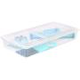 Iris Underbed Storage Boxes 20" W X 39" L X 6.5" D, 58 Qt.