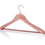 Neaties American Cedar Wood Wide Large Coat Hangers with Flat Bar, 4pk