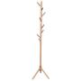 Wooden Coat Rack Hanger Floor Bedroom Multi-Function Rack Simple Clothes Rack Hanger Holder Free Standing Hook for Hallway Entryway (Khaki)