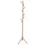 Aviat Coat Rack Free Standing Wooden Holder,Multifunctional&Super Easy Assembly&Sturdy,Hallway/Entryway Coat Hanger Stand Floor Storage Shelf for Clothes,Suits,Shoes,Bag Scarf [Ship from USA] (Khaki)
