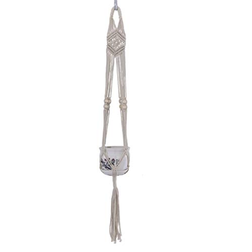 WAOving Macrame Plant Hanger Cotton Rope Indoor Outdoor Hanging Basket Flower Pots Net