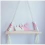 Random Color Wood Beads Tassel Cute Bedroom Wall Wooden Hanging Clothing Storage Kids Room Clothes Hanger Decoration Baby Gift