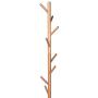 Wooden Coat Rack Hanger Floor Bedroom Multi-Function Rack Simple Clothes Rack Hanger Holder Free Standing Hook for Hallway Entryway (Khaki)