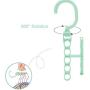 10pcs Random Color Plastic 5 Circle Multilayer Windproof Clothes Hanger, Organizer Fixed Holder Storage Racks Buckle Hanger Anti-Slip Home