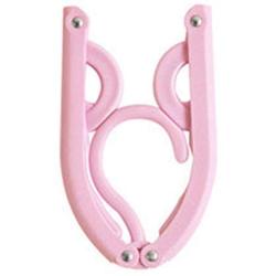 EvaroFly Multipurpose Portable Stretch Folding Hanger, Anti-skidding Save Space Storage Clothes Hanger, Household Travel Camping -Pink 10 Pcs