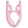 EvaroFly Multipurpose Portable Stretch Folding Hanger, Anti-skidding Save Space Storage Clothes Hanger, Household Travel Camping -Pink 10 Pcs
