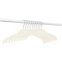 Closet Complete Premium Quality, True-Heavyweight, Virtually-Unbreakable Velvet Hangers, Ultra-Thin, Space Saving, No Slip, Best for Shirt, Dress, Lingerie, 360° Spin, Chrome Hooks, Ivory, Set of 50