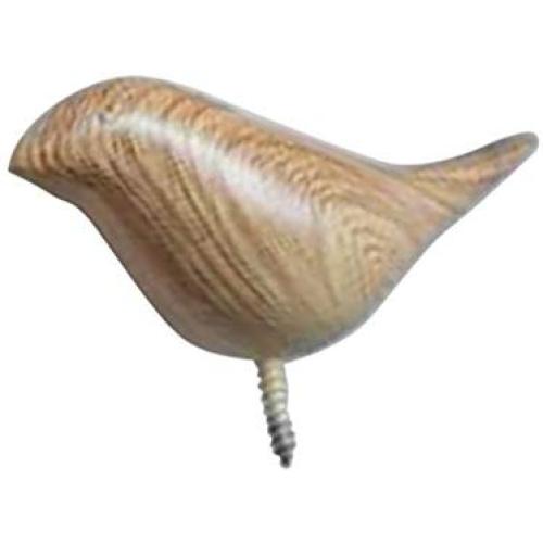 Creative 3D Bird Shape Coat Hat Clothes Hanger Wall Mounted Hook Home Decoration - Wood Grain qsbai