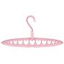 Multifunctional Heart Hole Clothes Hanger Storage Rack Folding Hanger Clothes Towel Hook Closet Organizer Plastic Storage Rack 10pcs Random Color