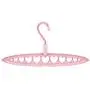 Multifunctional Heart Hole Clothes Hanger Storage Rack Folding Hanger Clothes Towel Hook Closet Organizer Plastic Storage Rack 10pcs Random Color