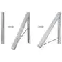 Anjuer Wall Mounted Drying Rack Clothes Hanger Folding Wall Coat Racks Aluminum Home Storage Organiser Space Savers Silver 2 Rakcs with Rod