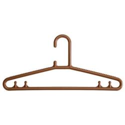 SAASNY Standard Plastic Hangers,Brown Super Value 30 Pack Plastic Hangers,Durable Clothes Hangers with Non-Slip,Space Saving Easy Slide Organizer for Drying and Storage