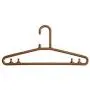 SAASNY Standard Plastic Hangers,Brown Super Value 30 Pack Plastic Hangers,Durable Clothes Hangers with Non-Slip,Space Saving Easy Slide Organizer for Drying and Storage