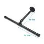 Wall Mounted Industrial Pipe Cloth Hanger Rack, Heavy Duty Rustic Iron Steampunk Style, Black Electroplated Finish with Mounting Hardware Included, Rust Free, Y-Nut