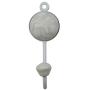 Indianshelf Handmade 1 Artistic Vintage Cream Ceramic Flower Leaf Key Hooks Hangers/Key Holder for Wall